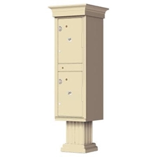 #1590-T1V Florence Classic Decorative 2 Unit Outdoor Parcel Locker Model